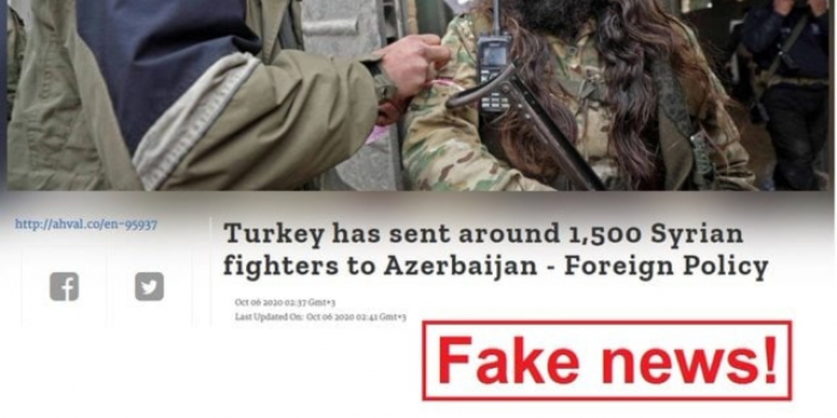 Фейки Карабахской войны: Чему служат сообщения об использовании сирийских наемников в зоне конфликта
