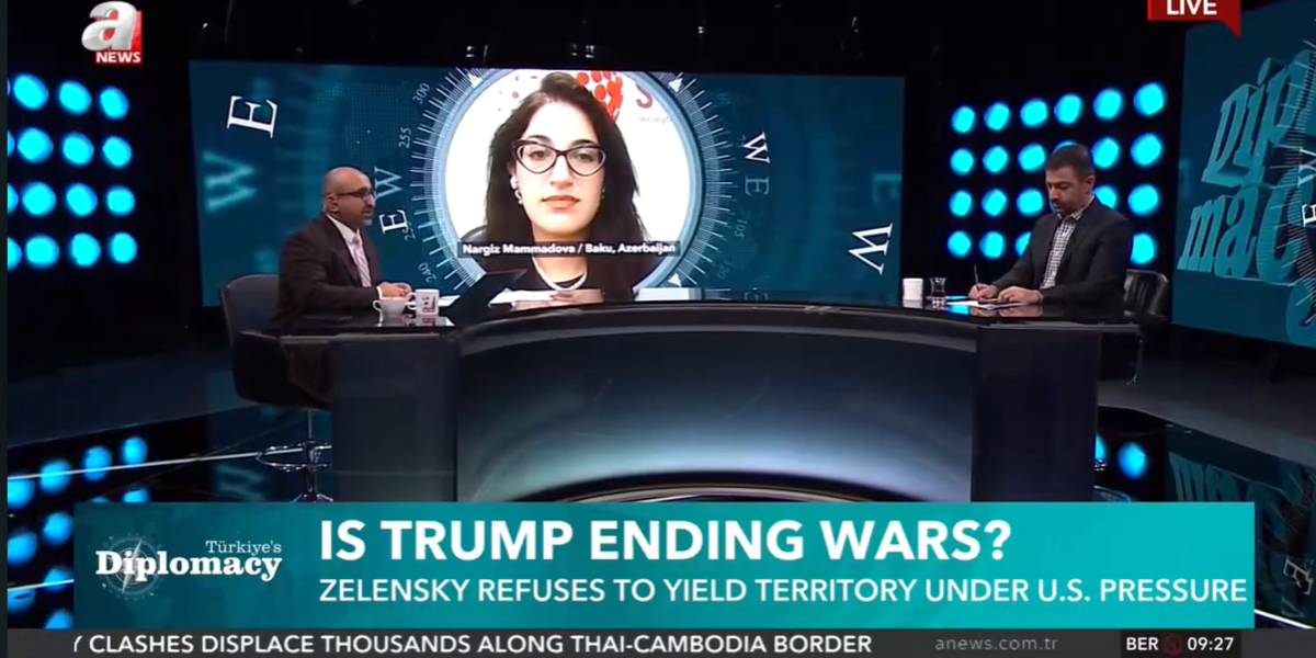 STEM analitiki Nərgiz Məmmədova A News telekanalına müsahibə verib